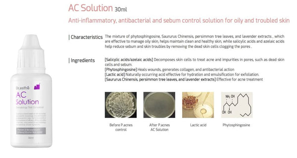 Dr.esthe AC Solution 30ML with A2 Solution Set - European Beauty by B
