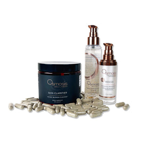 Osmosis The Limited Edition Clarity Cleanse Set. Skin Clarifier, Rescue and Perfection Elixir
