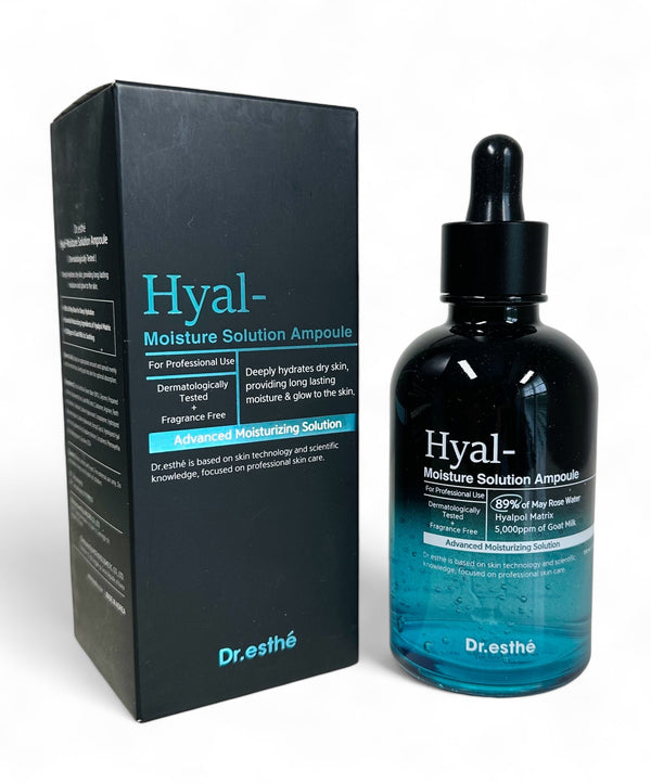 Dr.esthe Hyal Moisture Solution Ampoule 150ml with free roller face massager