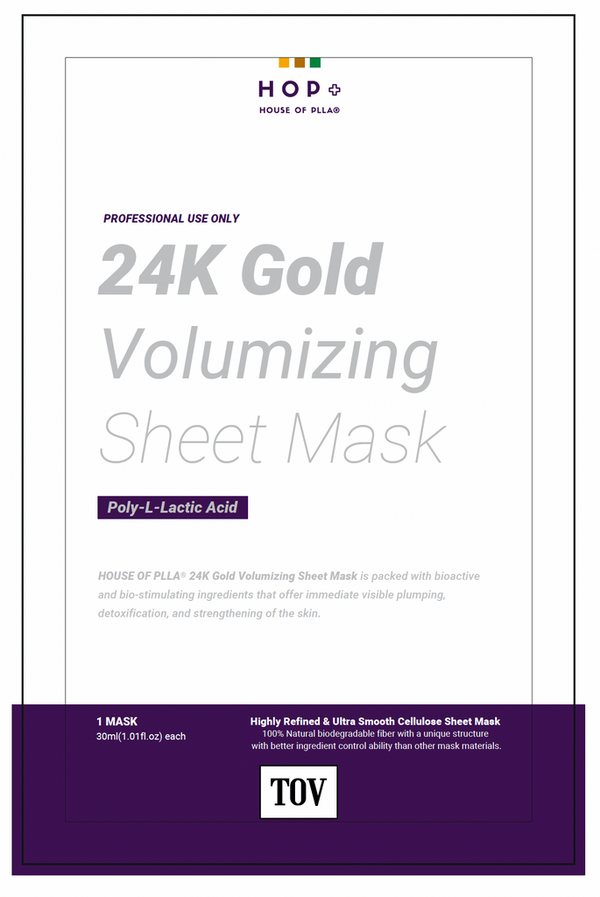 TOV House of PLLA HOP+ 24k Gold Volumizing Sheet Mask 5pc