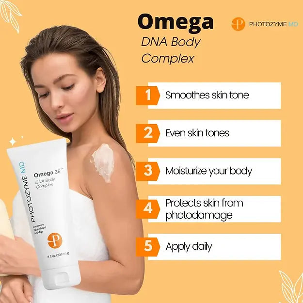 Photozyme Omega 36 Body Complex 237 ml with DNA Enzymes + Omega 3 + 6 - European Beauty by B