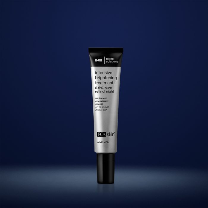 PCA Skin intensive brightening treatment tube on a white background