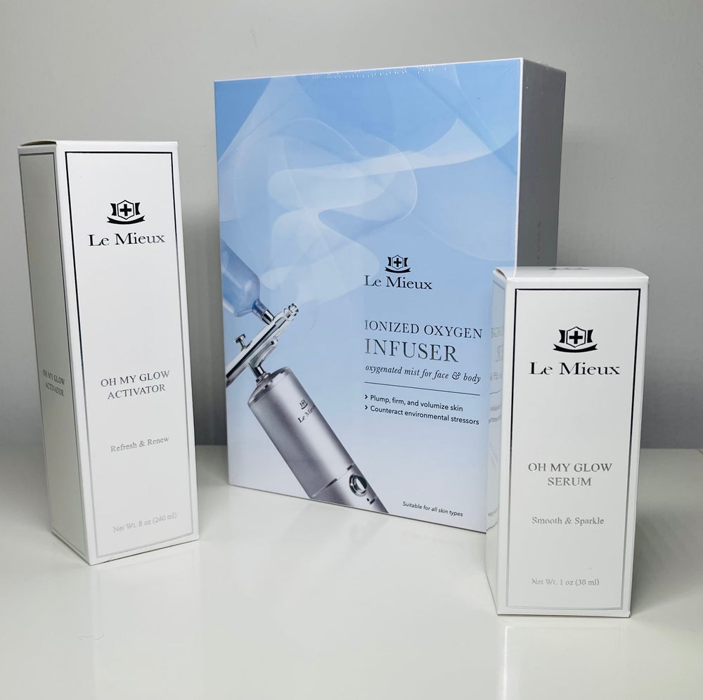 Le Mieux Ionized Oxygen Infuser with The Glow Team OMG Activator + OMG Serum